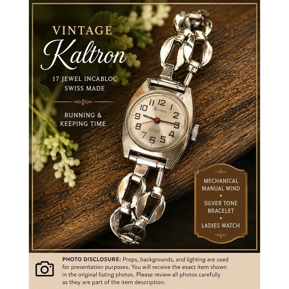 Vintage Kaltron 17 Jewel Incabloc Swiss Made Ladies Mechanical Wrist Watch